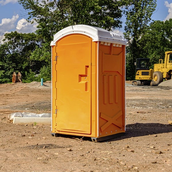 how often are the porta potties cleaned and serviced during a rental period in Wedgefield